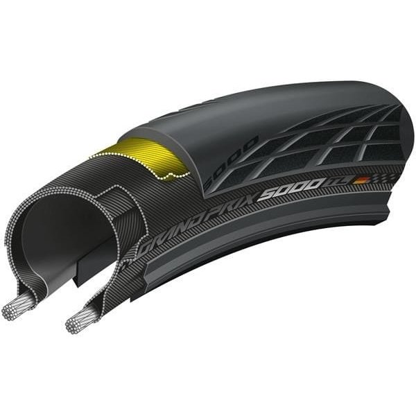 Continental Grand Prix 5000 Tubeless BlackChili Folding Tyre 700x25C