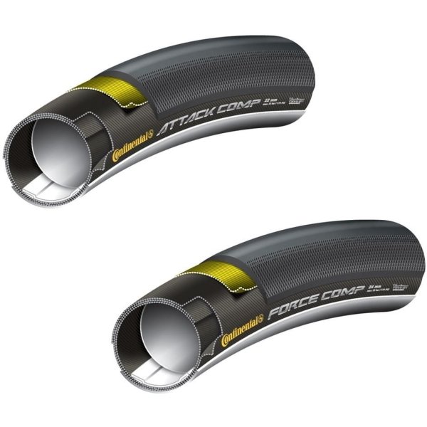 Continental Grand Prix Attack and Force Comp Set Tubular Road Tyre